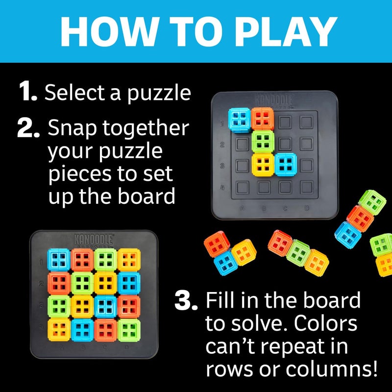Educational Insights Kanoodle SudoQube - 3D Brain Teaser Puzzles for Kids Ages 8-10, Travel-Friendly Pocket Sudoku Game, Brain Games for Adults, Teens, and Kids, Single Player Puzzle Games - Image 3