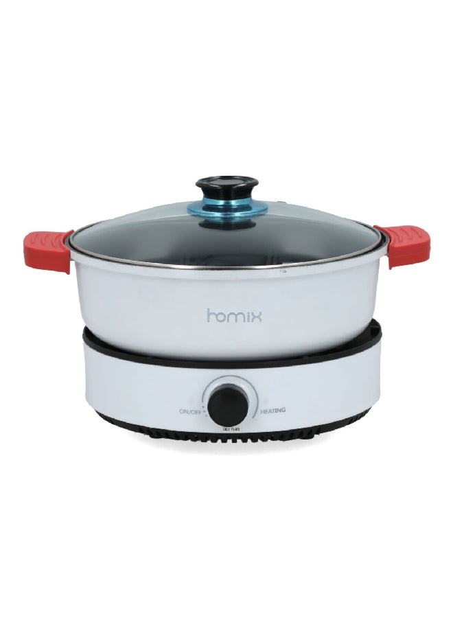 homix 1400W Multi-Functional Durable and Elegant Cooking Pan White and Black CY-040 - Image 1