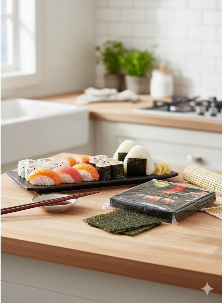 ALX Sushi Nori 50 Sheets (140g) – Dried Seaweed Sheets for Sushi Rolls & Japanese Cooking - Image 2