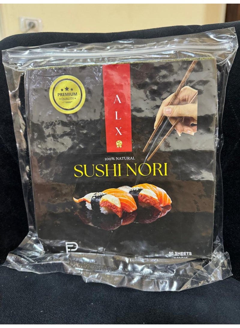 ALX Sushi Nori 50 Sheets (140g) – Dried Seaweed Sheets for Sushi Rolls & Japanese Cooking - Image 3