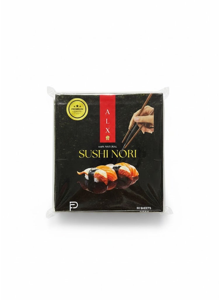 ALX Sushi Nori 50 Sheets (140g) – Dried Seaweed Sheets for Sushi Rolls & Japanese Cooking - Image 1