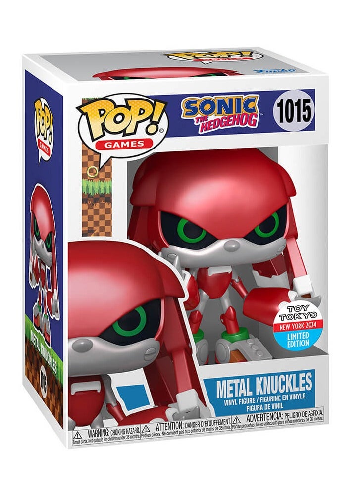 Funko Funko Pop! Games: Sega - Sonic the Hedgehog - Metal Knuckles (New York Comic-Con 2024 Convention Exclusive) Shares Sticker NYCC 2024 #1015  - Image 2