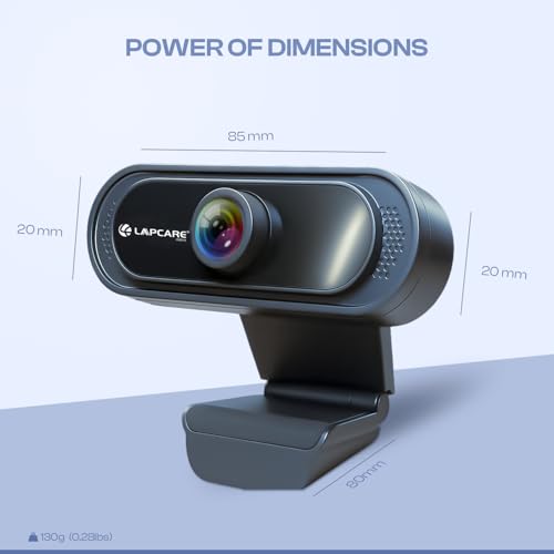 LAPCARE Lapcam HD 720M P, Noise Isolated Microphone with Computer HD stremaing Web cam for Desktop & Laptop with mic with Wide Angle Lens & Large Sensor for Superior Low Light, Optical (Black) - Image 5