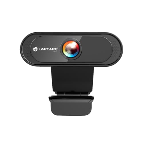 LAPCARE Lapcam HD 720M P, Noise Isolated Microphone with Computer HD stremaing Web cam for Desktop & Laptop with mic with Wide Angle Lens & Large Sensor for Superior Low Light, Optical (Black) - Image 1