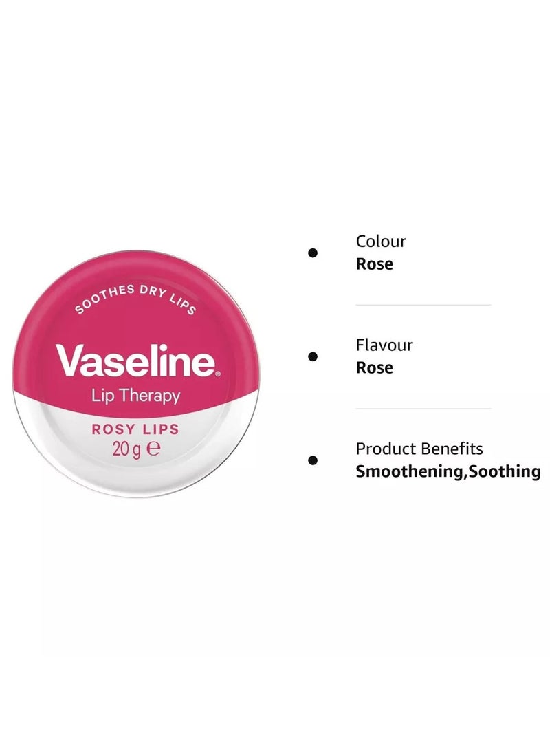 Vaseline Soothes Dry Lips  Lip Therapy ROSY LIPS 20 G - Image 5