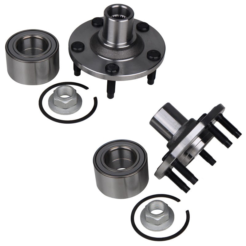 KUSATEC 518515 Front 2PCS Wheel Bearing and Hub Assembly Compatible with for Ford Escape 20012012 Mazda Tribute 20012011 Mercury Mariner 20052011 5 Lug