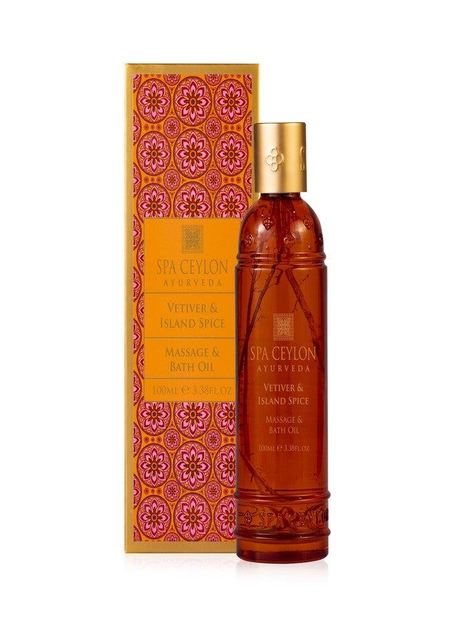 Spa Ceylon Vetiver & Island Spice Massage & Bath Oil for Ultimate Relaxation | Professional Massage oil | Ayurveda - Image 1