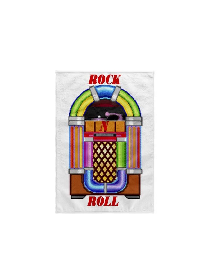 3DROSE 3D Rose Colorful Retro Juke Box with Red Rock and Roll TWL_37282_1 Towel, 15" x 22" - Image 1