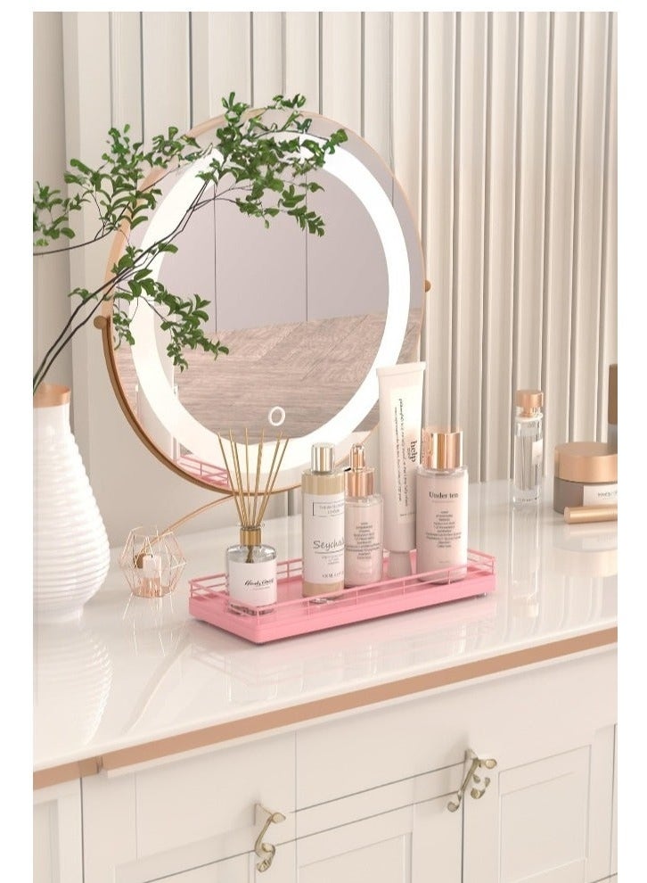 Bukela 11" Perfume Tray Makeup Organizers - Perfume Organizer and Decorative Tray Coffee Tray and Candle Serving Tray for Kitchen and Home - Image 1