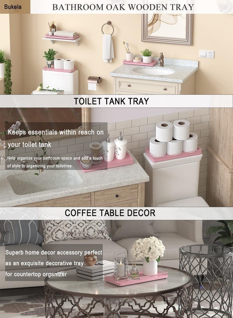 Bukela 11" Perfume Tray Makeup Organizers - Perfume Organizer and Decorative Tray Coffee Tray and Candle Serving Tray for Kitchen and Home - Image 3