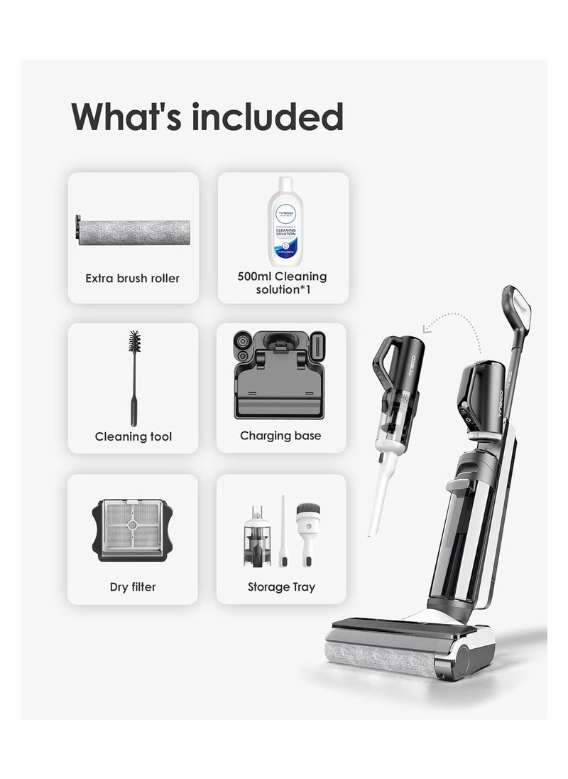 Smart Wet Dry Vacuum Cleaners, Floor Cleaner Mop 2-in-1 Cordless Vacuum for Multi-Surface, Lightweight and Handheld, Floor ONE S5 Combo