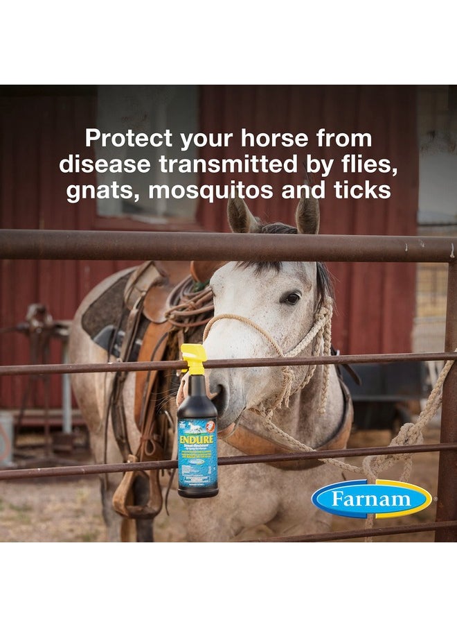 Farnam Endure SweatResistant Horse Fly Spray, Kills, Repels, Protects, 32 Ounces, Quart Spray  - Image 1