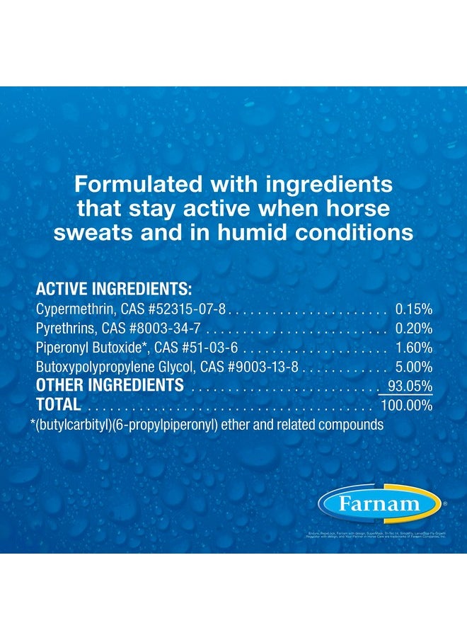 Farnam Endure SweatResistant Horse Fly Spray, Kills, Repels, Protects, 32 Ounces, Quart Spray  - Image 4