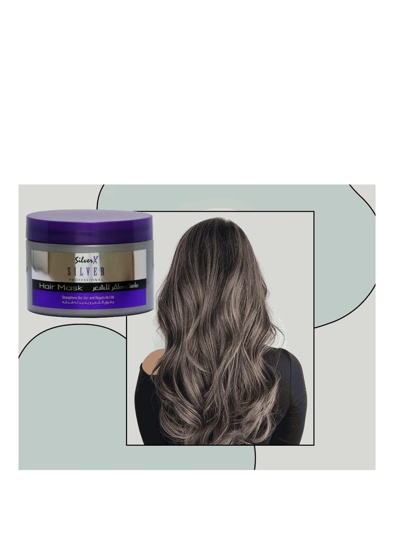 Silver X Silver Professional Hair Shampoo, Hair Conditioner and Hair Mask Set For Anti Yellow Effect - Image 2