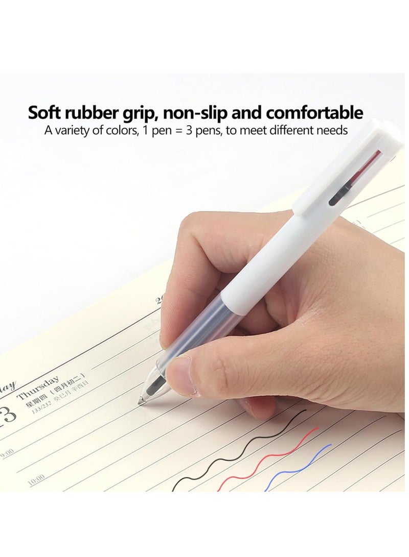 Flushrenic Multicolor Pens 5 Pack,0.5mm 3-in-1 Retractable Gel Pens,3 Colors Barrel Gel Pen for Office Supplies (3 in 1) - Image 3