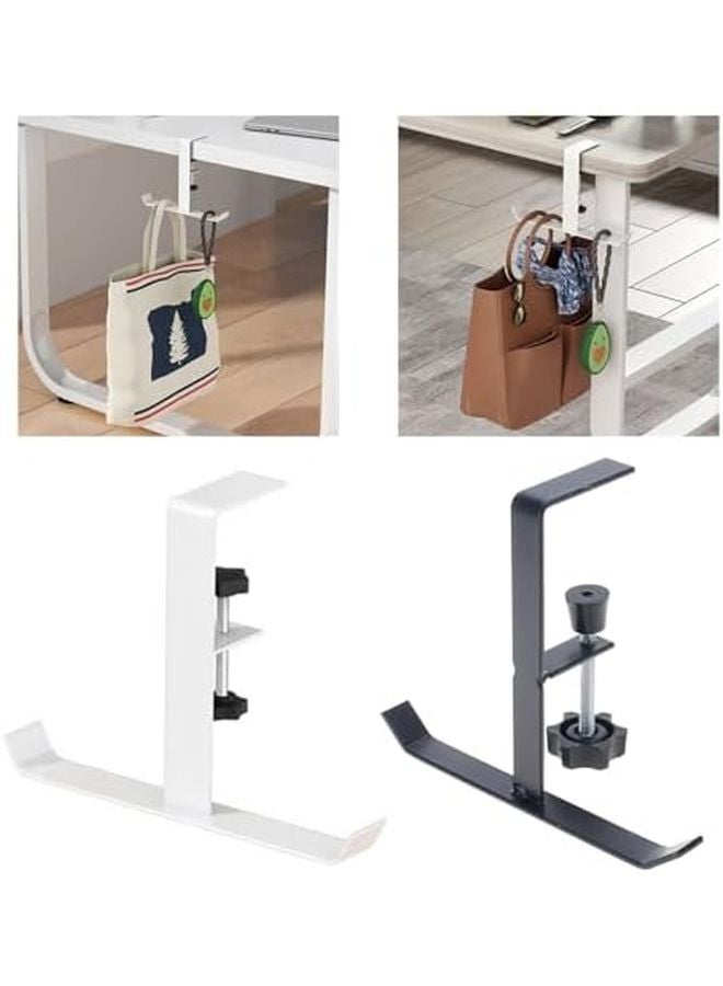 خطاف أسود لتوفير المساحة تحت المكتب طاولة مرنة قابلة للتحديد منظّم قوي لسطح المكتب - Image 3