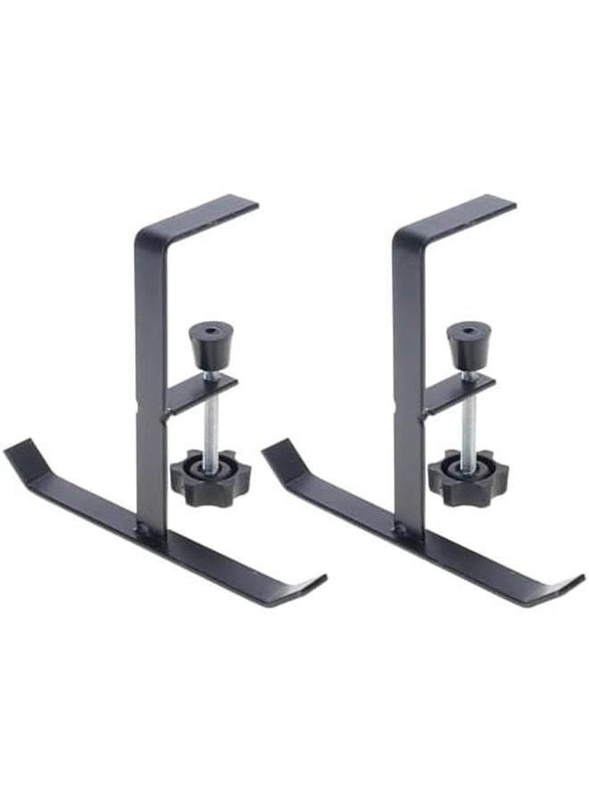 خطاف أسود لتوفير المساحة تحت المكتب طاولة مرنة قابلة للتحديد منظّم قوي لسطح المكتب - Image 2