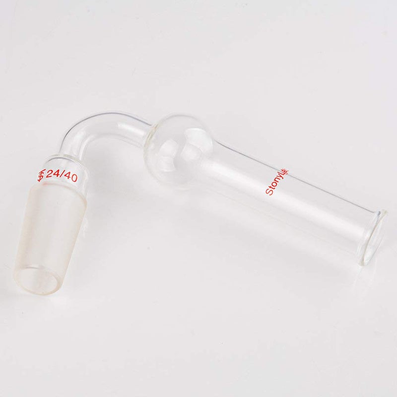 stonylab Glass 75 Degrees Drying Tube, Borosilicate Glass Bent Drying Tube Adapter with Inner 24/40 Standard Taper Joint for Organic Synthesis Chemistry Laboratory Lab Supply, Angled at 75 Degrees - Image 5