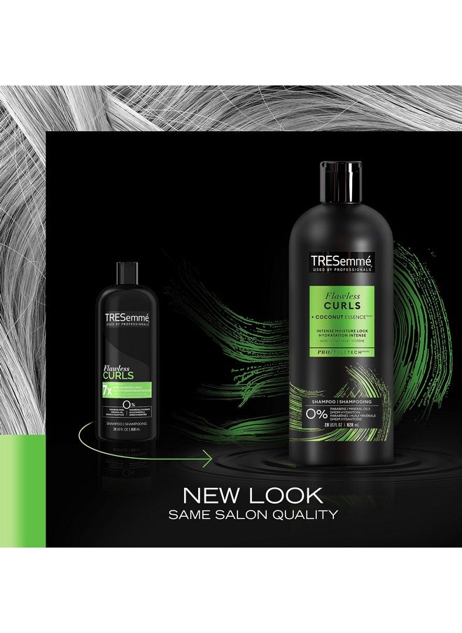 TRESemmé TRESemmé Flawless Curls Shampoo and Conditioner Set, Curly Hair Products with Coconut Oil Leaves Curls Defined, Sulfate Free, Frizz Free, 28 Fl Oz Ea  - Image 4