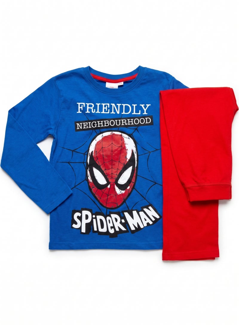 SPIDERMAN Spider Man Marvel Comics Pajama 100% Cotton long sleeve by kids TV - Image 1