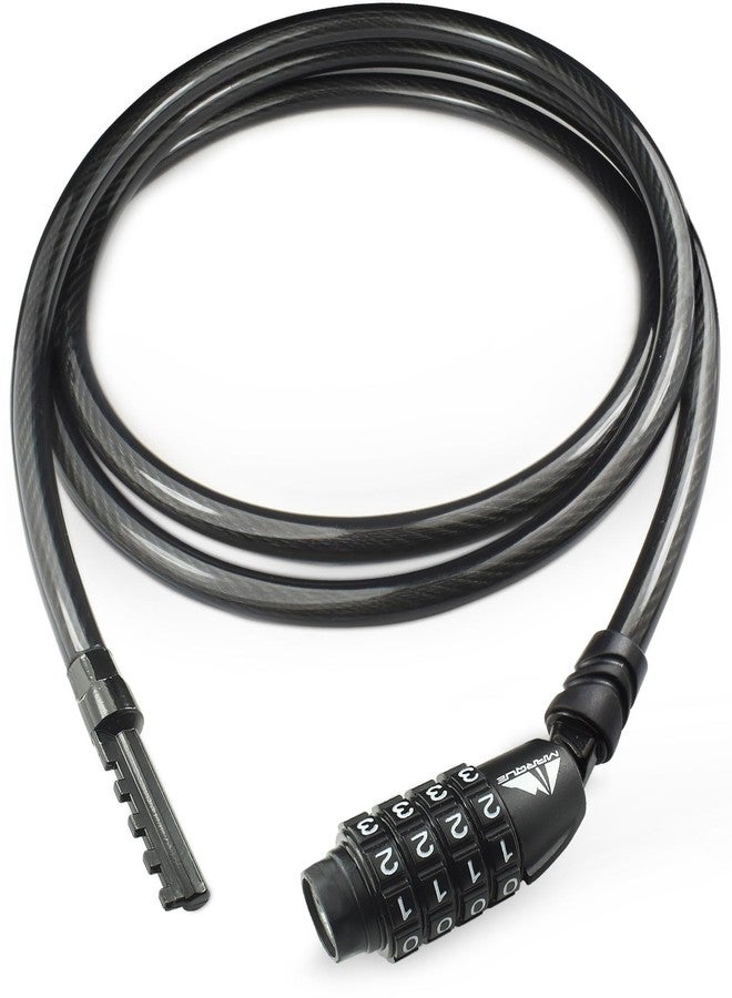 MARQUE Straight Combination Bike Lock Cable - 3/8 inch (5FT, 10FT, 15FT, 25FT) Resettable Combination Lock, Anti-Theft Security Cable for Bicycles, Kayaks, Paddle Boards, Gates&Outdoor Gear (05 FT) - Image 1
