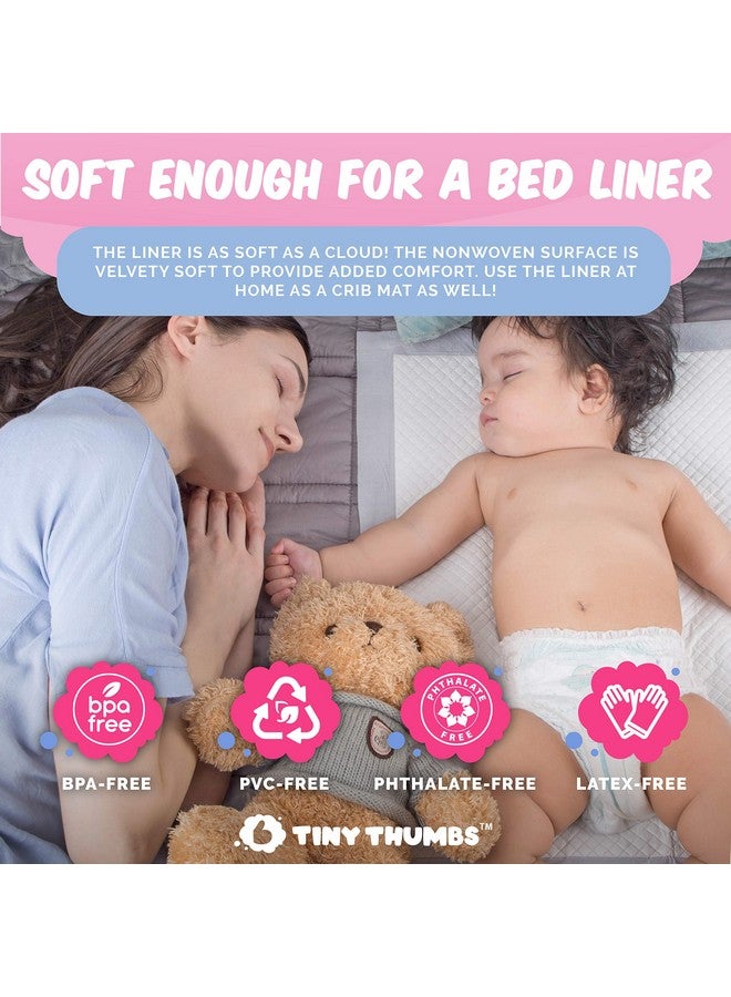 TINY THUMBS Disposable Changing Pads for Baby (54 Pack) - Super Soft, Ultra Absorbent & Waterproof Large Diaper Changing Pad Liners - Baby Changing Pad Cover & Bed Pads - Image 5
