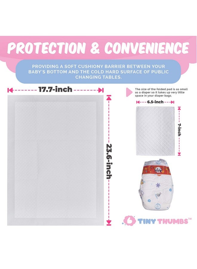 TINY THUMBS Disposable Changing Pads for Baby (54 Pack) - Super Soft, Ultra Absorbent & Waterproof Large Diaper Changing Pad Liners - Baby Changing Pad Cover & Bed Pads - Image 3