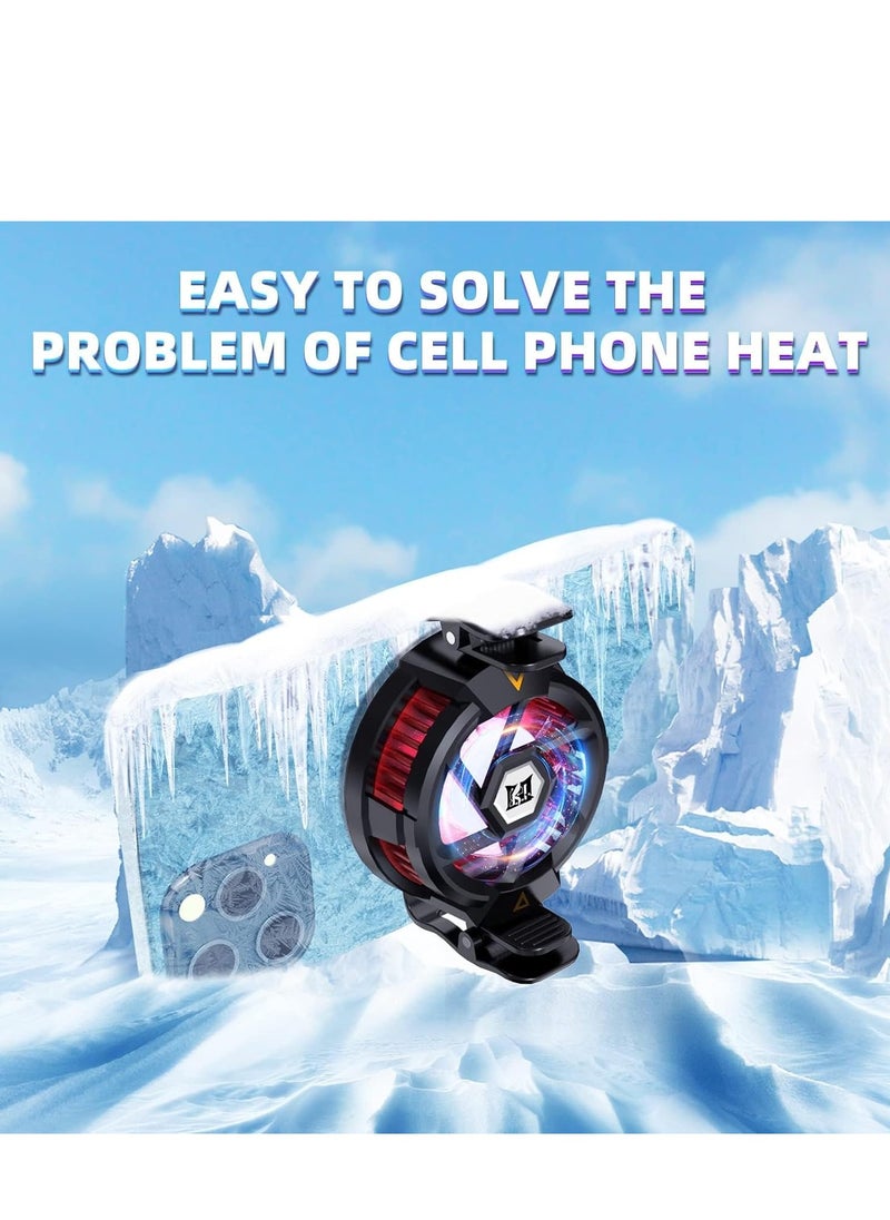 Furtey - Mobile phone radiator, gaming radiator fan for PUBG, specially designed for iPhone/Xiaomi/IQOO series games, suitable for 4-6.7 inch iOS/Android live Vlog, noiseless semiconductor radiator - Image 1