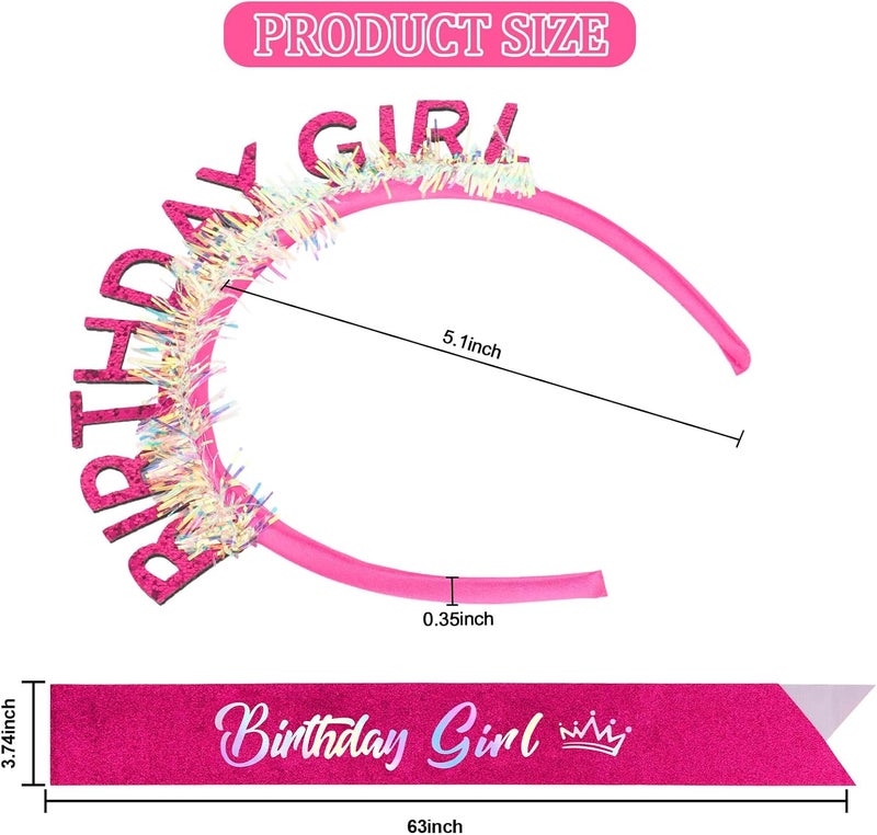CIEHER Birthday Girl Headband Birthday Crown for Women Girls - Image 4