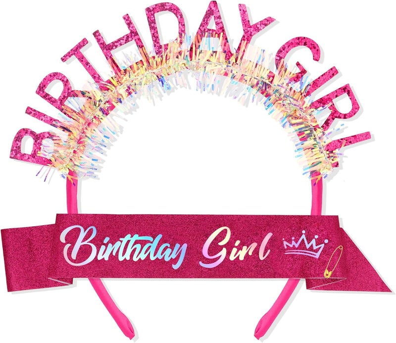 CIEHER Birthday Girl Headband Birthday Crown for Women Girls - Image 1