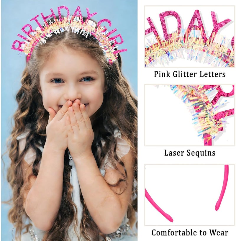 CIEHER Birthday Girl Headband Birthday Crown for Women Girls - Image 3