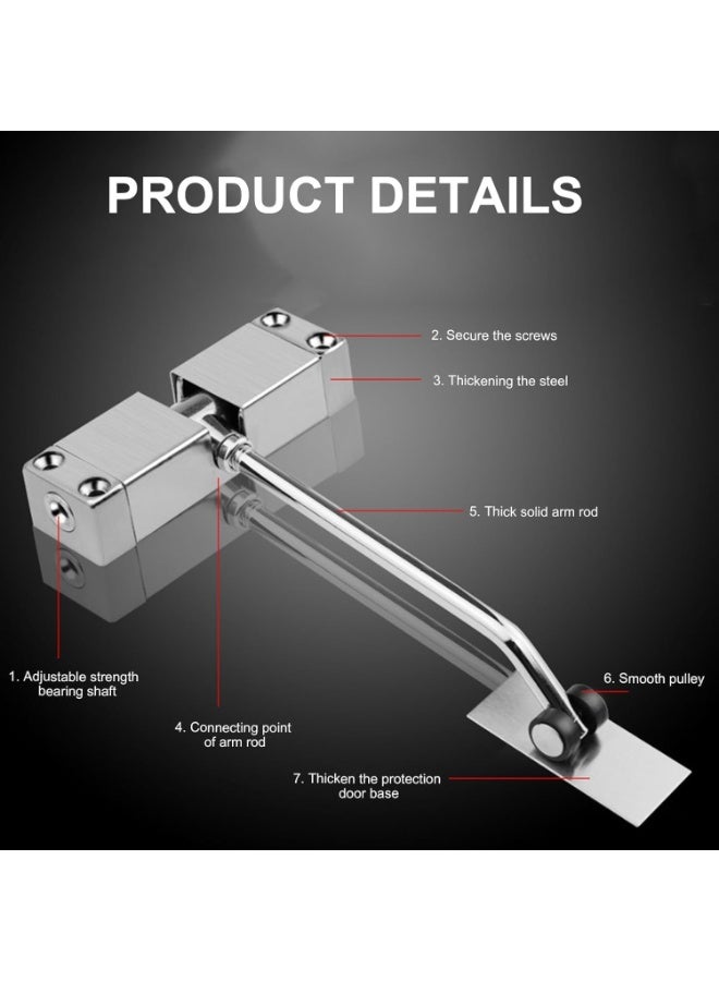 Relex Automatic Silent Door Closer, Heavy Duty Commercial Grade, Fire Rated & Adjustable Spring, Tool-Free Self-Closing, 15-30kg Capacity, Soft-Closing System - Image 3