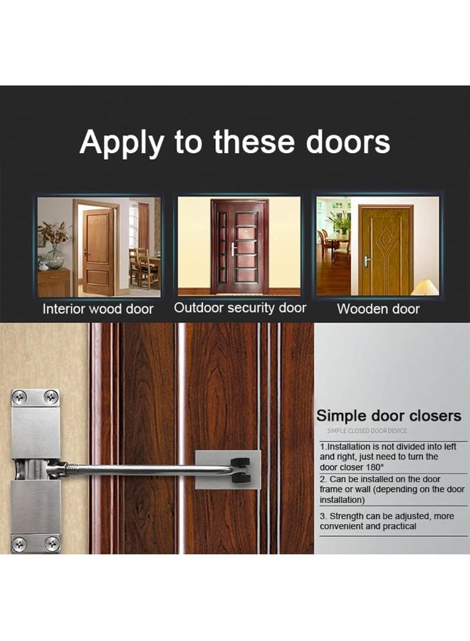 Relex Automatic Silent Door Closer, Heavy Duty Commercial Grade, Fire Rated & Adjustable Spring, Tool-Free Self-Closing, 15-30kg Capacity, Soft-Closing System - Image 5