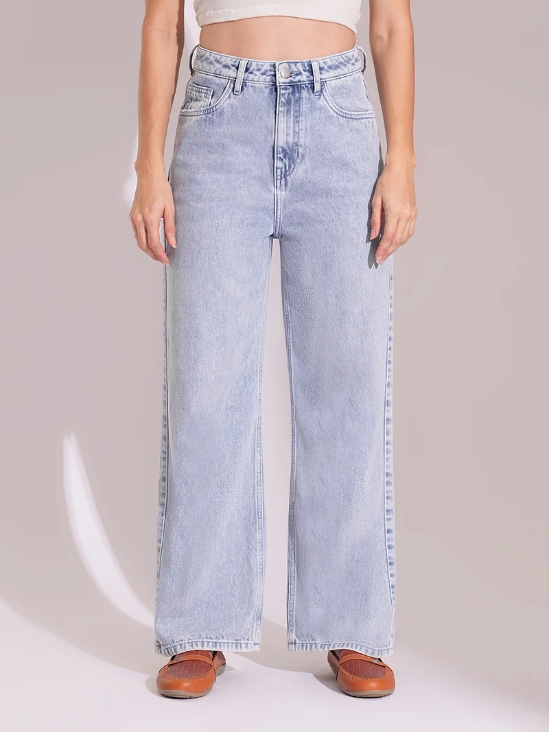 globus Globus Women Cotton High Rise Straight Fit Jeans