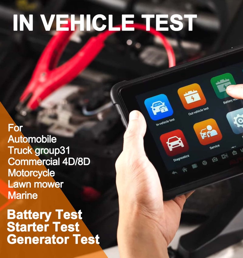 Autel Battery Tester, Code Reader, MaxiBAS BT609 6V-12V Battery 12-24V Cranking/Charging System Analysis Tool, All System Diagnostic, In&Out of Vehicle Test, 28+Service, Better BT608 BT508 BT506 MX808 - Image 3