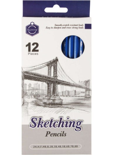 Hobi Market Art Hobby Market Art Graded Pencil Charcoal Sketching Set of 12 (2H-10B)  - Image 1
