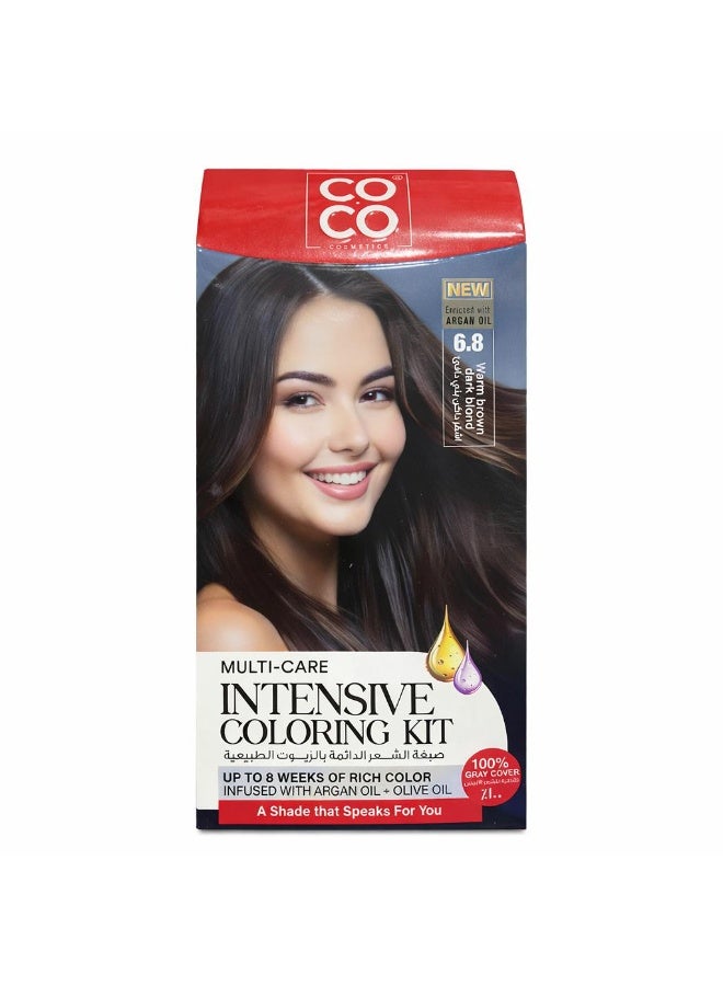 كوكو صبغه شعر كوكو لون اشقر داكن بني دافئ رقم 6.8 - Image 1