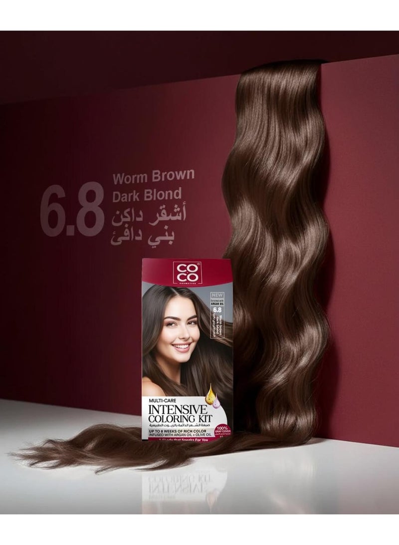 كوكو صبغه شعر كوكو لون اشقر داكن بني دافئ رقم 6.8 - Image 2