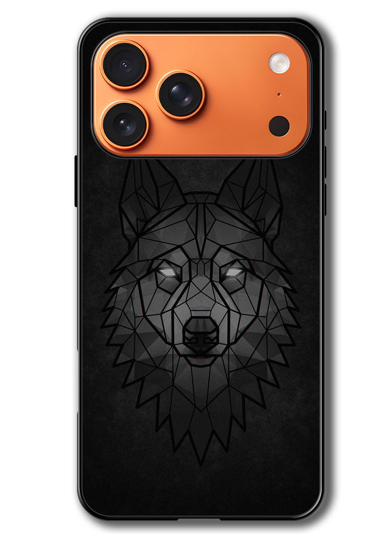 Theodor Case Compatible with Apple iPhone 17 Pro 6.3 Inch Protection Shockproof Bumper Cover Wolf Abstract - Image 1