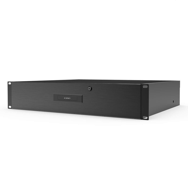 AC Infinity Rack Mount Drawer 2U with Aluminum Faceplate, with Lock and Key, for 19â€ Equipment Server AV DJ Cabinets Racks - Image 1
