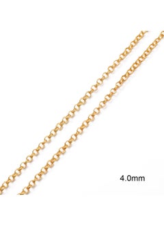 18K Gold Plated Colorfast O-Link Chain Double-loop chain 4mm 1 m/strip