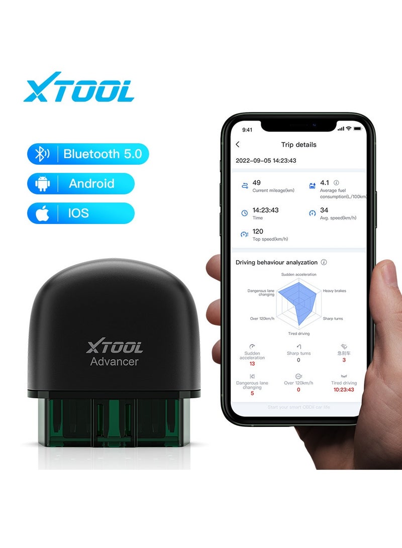 XTOOL Advancer AD20 Pro OBDII Scan Tool for iPhone & Android,  Newest Enhanced Wireless OBD2 Code Reader with Full System Diagnostics, Maintenance Light Reset, Check Engine Light On - Image 2