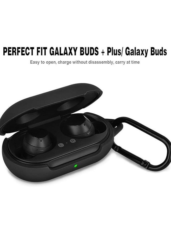 تين تك غطاء سيليكون متوافق مع سماعات Galaxy Buds Plus 2020 و Galaxy Buds 2019 - أسود - Image 2