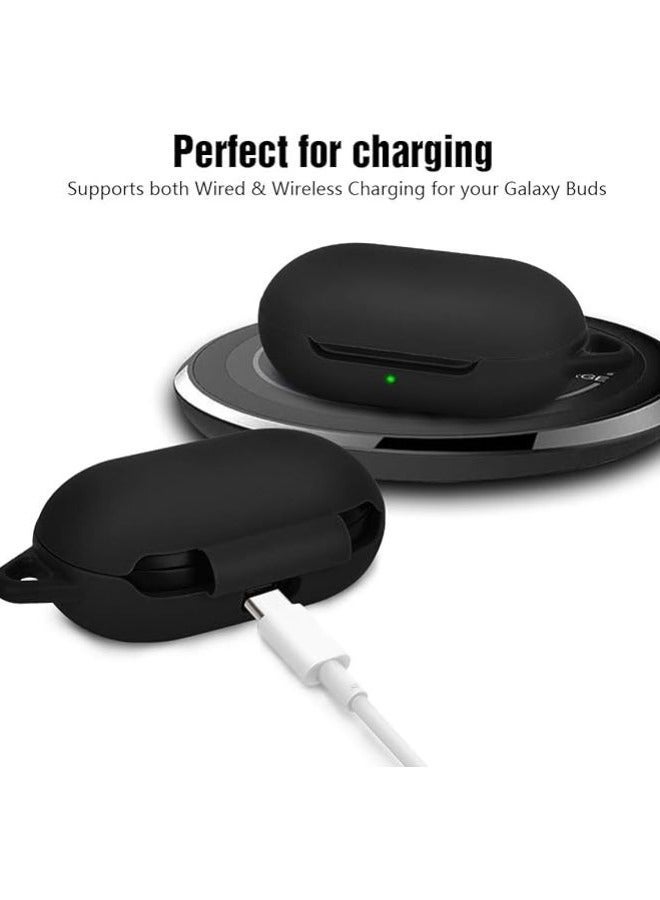 تين تك غطاء سيليكون متوافق مع سماعات Galaxy Buds Plus 2020 و Galaxy Buds 2019 - أسود - Image 4