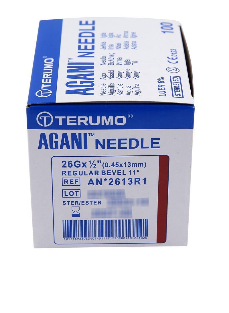 Terumo Agani Needle 26G x 1/2 (0.45 x 13mm) - Image 1