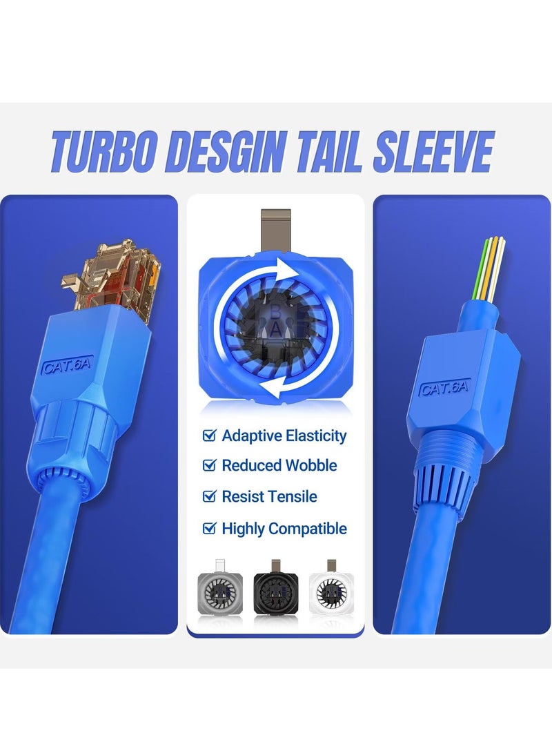 12,Pack Tool,Free CAT6A RJ45 Connectors for UTP Ethernet Cable, Compatible with 23 to 26 AWG Network Cables - Image 2