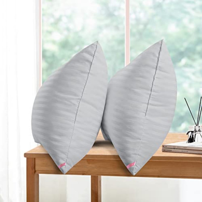 Bed Pillows for Sleeping 2 Pack Queen Size Pillows for Side and Back Sleepers, Super Soft Down Alternative Microfiber Filled Pillows, 20 x 30 Inch, Grey - Image 4