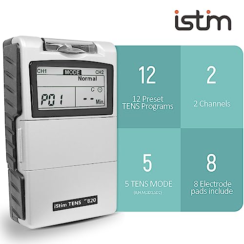 iStim Tens Unit Stimulator Machine EV820 with 8 Electrodes Japanese Gel for Pain Management Back Pain and Rehabilitation - Image 5