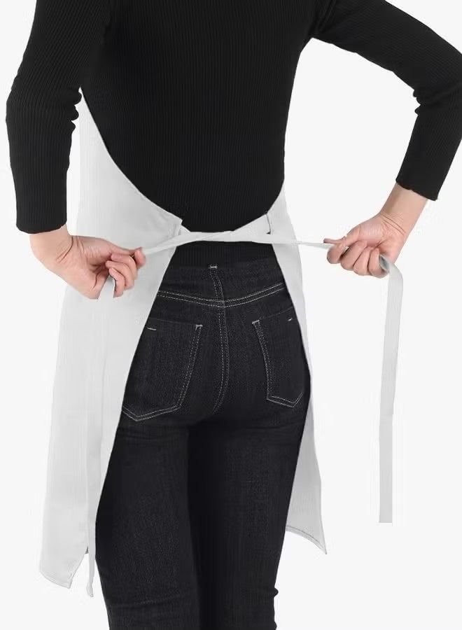 Kitchen Apron With Adjustable Neck Belt And 2 Pockets White 67grams - Image 3