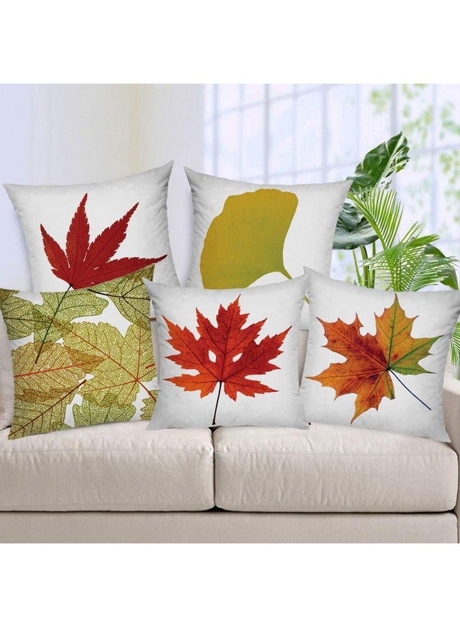 AEROHAVEN Set Of 5 Abstract Decorative Hand Made Jute Throw/Pillow 180 TC Cushion Covers - Cc11 - (24 Inch X 24 Inch) Multicolor - Image 1